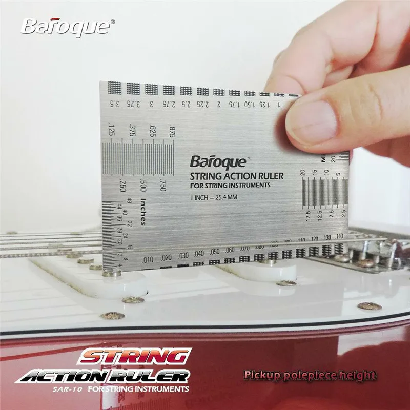 Zebra String Action Gauge Steel Ruler Guitar Guide font b Measuring b font Luthier Tool For