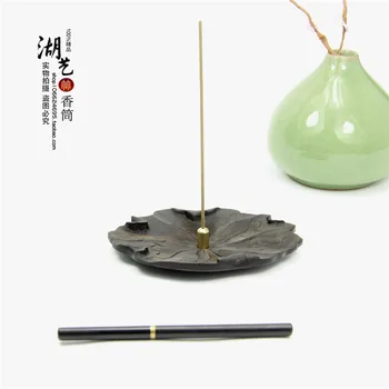 

Delicate censer ebony lotus leaf incense inserted with a gift with fragrant incense incense needle incense tube box of wholesale