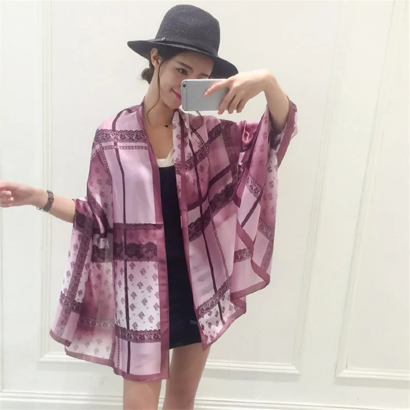 2016 New European and American Style Shawl Brand font b Tartan b font Design Silk Scarf