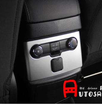 

Matt ABS Chrome Interior Rear Armrest Middle Console Panel+Storage Box Cove Trim 2pcs/set For Ford Explorer 2013 2014 2015 2016