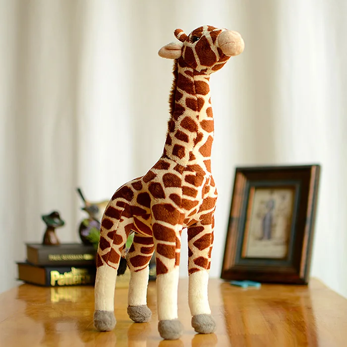 Коллекция Жираф Дети Плюшевые игрушки коричневый моделирование прекрасные подарки Kawaii реалистичные мягкие животные куклы милые COLORATA игрушка подарок - Цвет: Brown