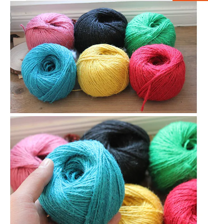 1 1.5 mm 3/roll 150 meter Hemp Rope natural Jute Hemp Linen Twine Cord