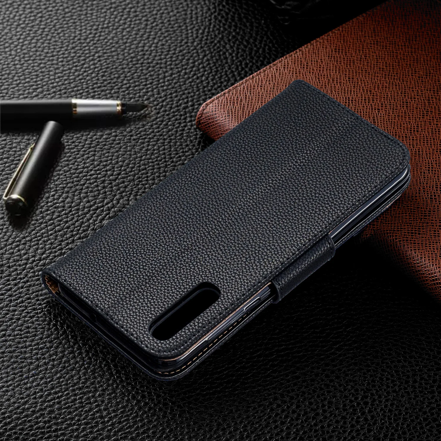 Wallet Phone Case for Samsung Galaxy A70/A50/A40/A30/A20/A6 Plus/A7 PU Leather Flip Cover Stand Magetic Closure with Card Holder