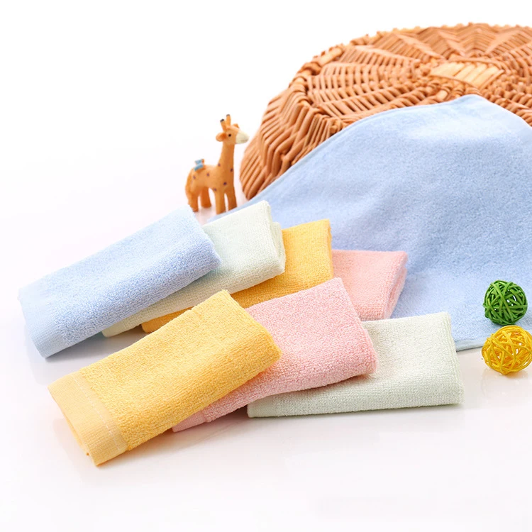 Квадратное полотенце из бамбукового волокна, маленькое полотенце, 25 мягких квадратных полотенец, детское полотенце для полоскания рта