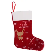 1 шт. рождественские украшения для дома Новогодние рождественские подарочные сумки милые носки форма олень упаковка для хранения конфет сумка