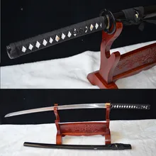 Free Stand +Swords Handmade Classic Musashi Japanese Samurai Katana Carbon Steel Sharp Blade