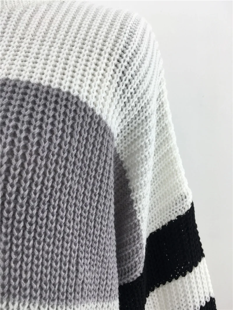Fitshinling полосатый Модный женский свитер, Новое поступление, пуловер с длинным рукавом, свитера для женщин, вязаный джемпер, распродажа