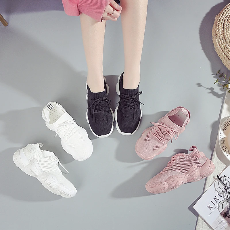 

2019 Fashion Spring Autumn Wild White Breathable Women Sneakers Korean Sports Leisure Shoes Women Black Vulcanize Shoe JD555