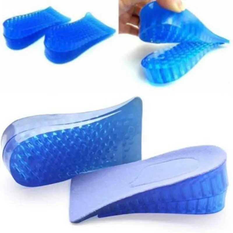 

10 Pair Hot Selling Durable Fashion Comfy Unisex Women Men Silicone Gel Lift Height Increase Shoe Insoles Heel Insert Pad