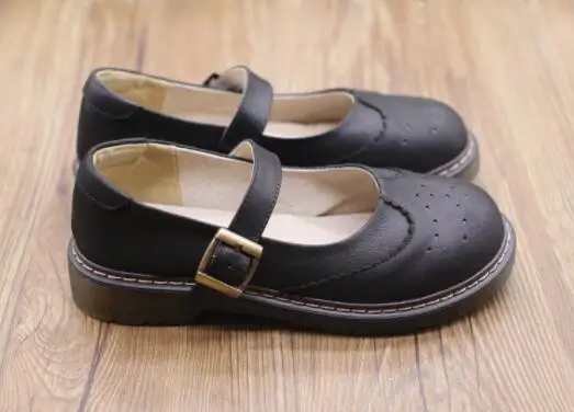 Careaymade-2018 retro T-type buckle belt round head single shoes,Top layer Genuine leather soft bottom hollow out student shoes Careaymade-2018 retro T-type buckle belt round head single shoes,Top layer Genuine leather soft bottom hollow out student shoes