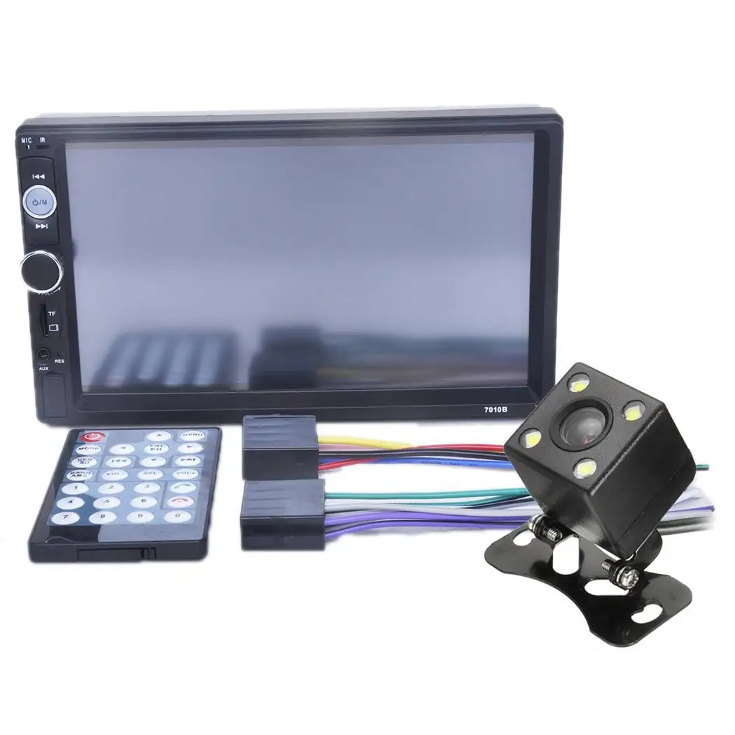 

7inch 2 Din Car Radio Car Stereo MP5 Player Touch Screen TF USB FM Bluetooth DVD Video Auto Multimedia Player with Camera 7010B