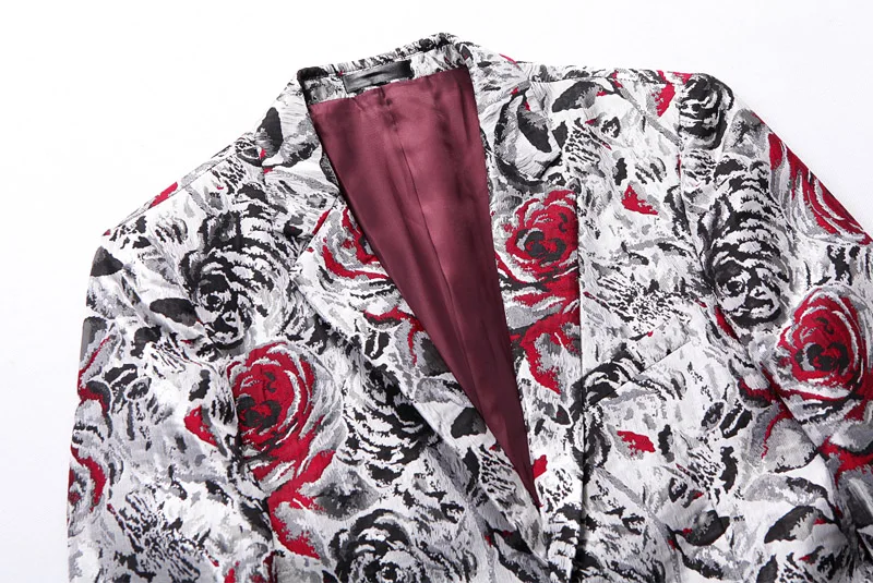 New Trend Slim British Style Fashion Casual Temperament Men'S Jacquard Suit Coat High-End Wedding Dress Party Blazer New Trend Slim British Style Fashion Casual Temperament Men'S Jacquard Suit Coat High-End Wedding Dress Party Blazer