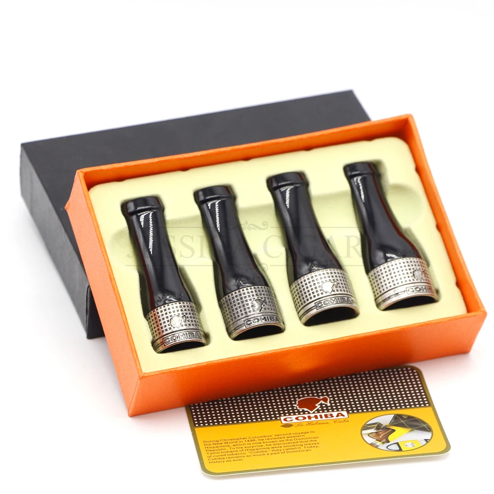 COHIBA Cigar Ashtray Holder Mouthpiece 4 Ring Gauge Funny Gift Box