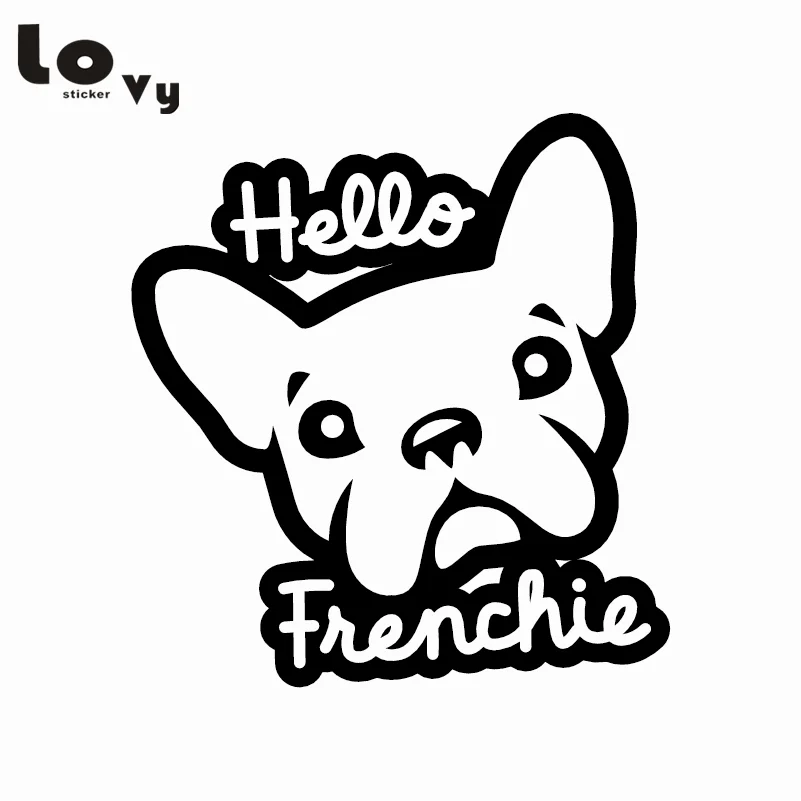 Автомобильные наклейки с собаками и щенками Hello Frenchie автомобильные на окна|car