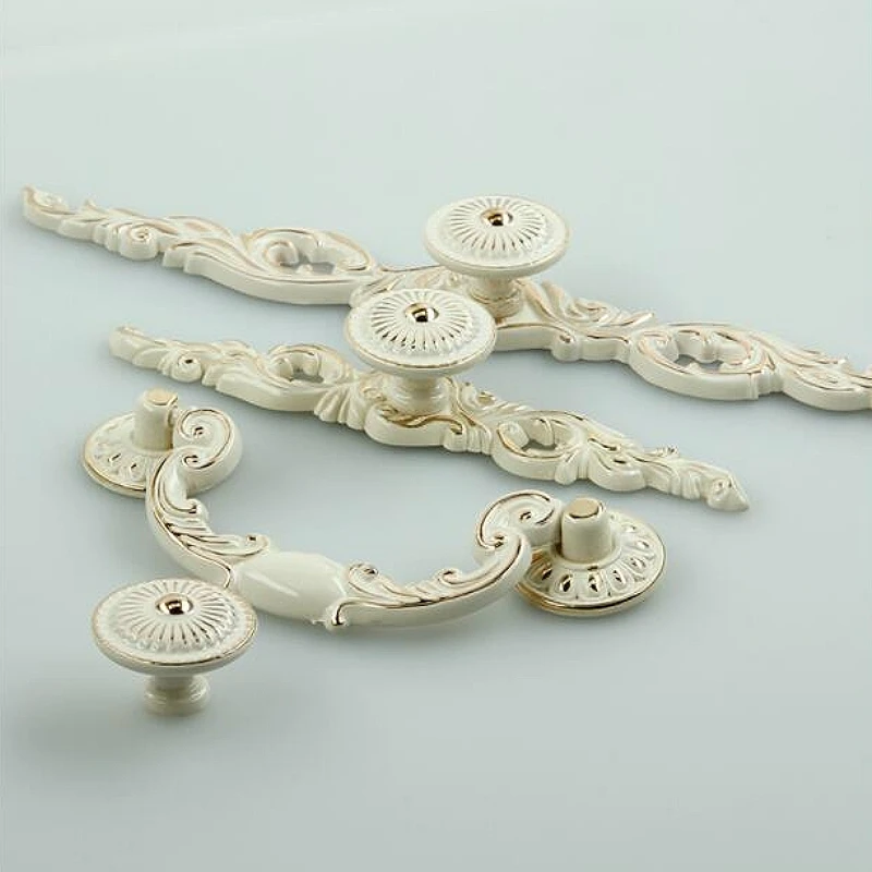 

1pc European Door Pulls Handles Ivory White Door Knobs Cabinet Drawer Knob For Kitchen Cupboard Hardware Accessories MBS5006