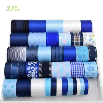 

Chainho High quality 36 Yard Mix Blue Ribbon Set For Diy Handmade Gift Craft Packing Hair Accessories Wedding Materials Package