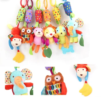 

Baby Rattles Hot Sale New Infant Soft Toys Mobile Baby Plush Toy Bed Wind Rattles Bell Toy Stroller for Newborn Newborn Toys