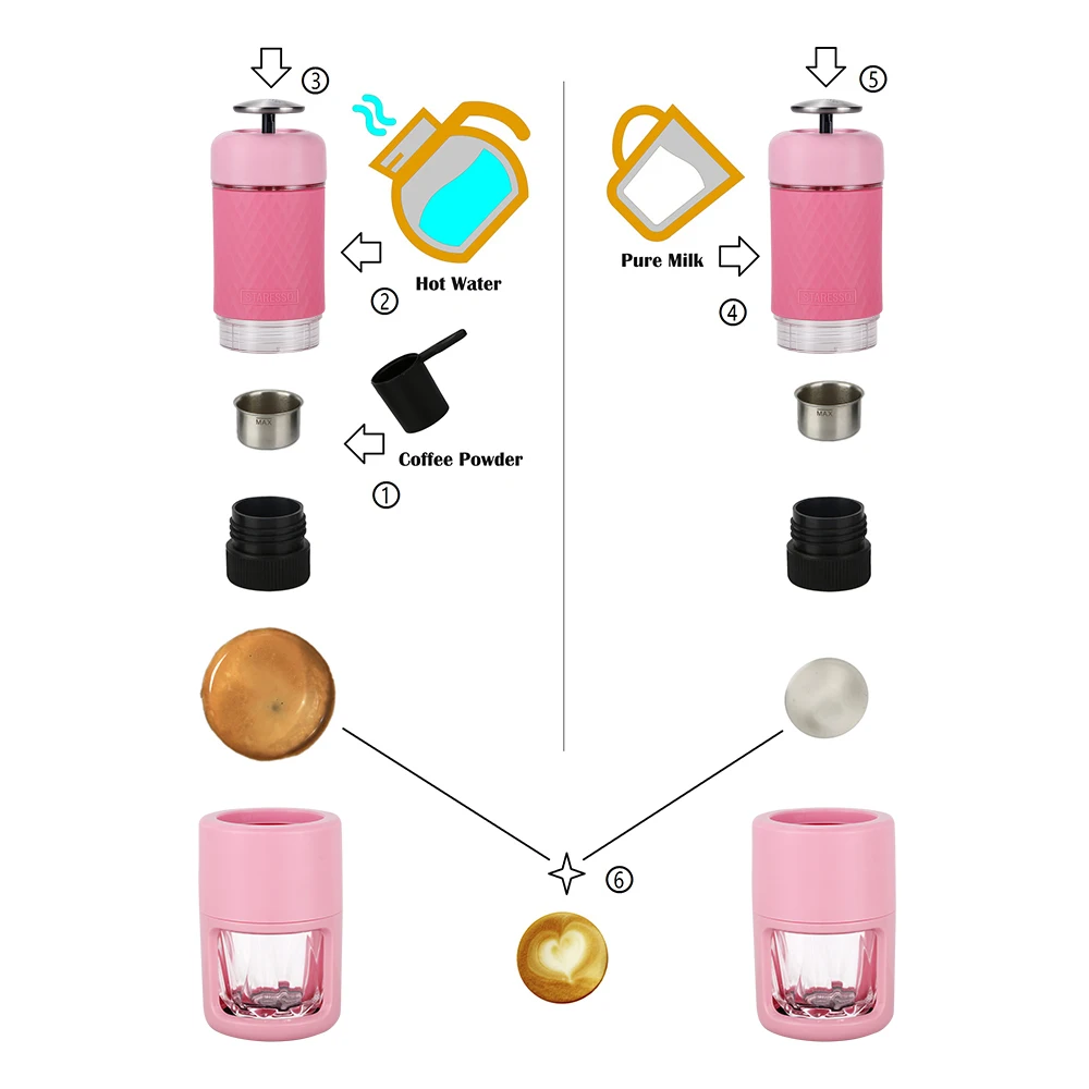 304 stainless steel Outdoor Travel Tableware Tools multi function mini coffee Maker for Camping Picnic 