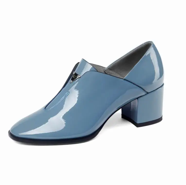 

Spring and Autumn new round head leather fashion deep mouth with a lot of size shoes