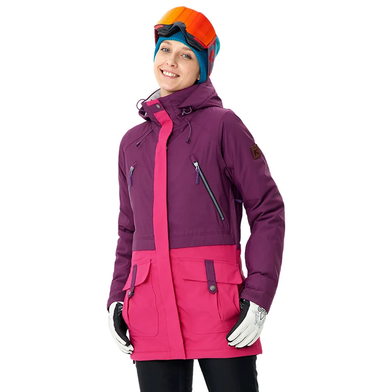RUNNING RIVER Brand Women Snowboard Jackets Winter Warm Mid-thigh Outdoor Sports Clothing Sport Jacket #A8010