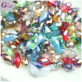 

Wholesale 6x12mm teardrop crystal beads 50pcs/pack Oval Shape glass beads Waterdrop beads for jewelry making bracelet DIY