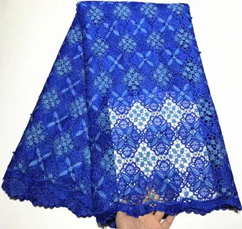 

Hot sale 5yards embroidered guipure lace fabric african lace fabric 2019 african cord lace fabric nigerian lace fabrics ZQ-A109