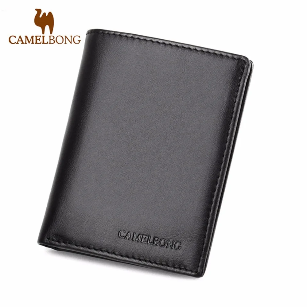 

Camelbong Brand 2017 Genuine Leather Short Men Standard Wallets Ultra Thin Wallet Soft Men's Money Clip Purses Free Shipping