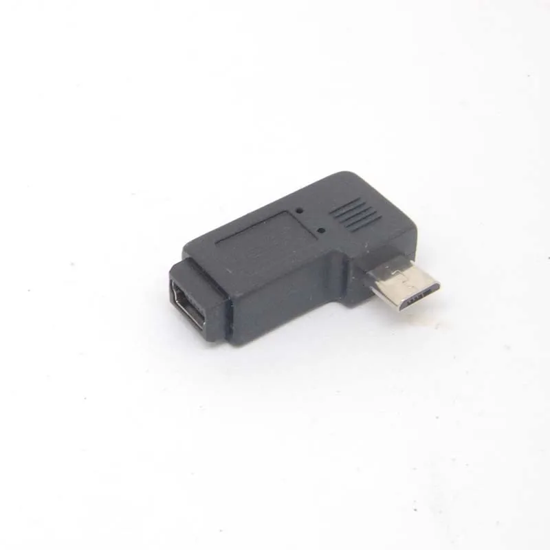 10 قطعة 90 درجة الحق محول المصغّر USB نوع Ab لذكر ميني USB الإناث 5pin