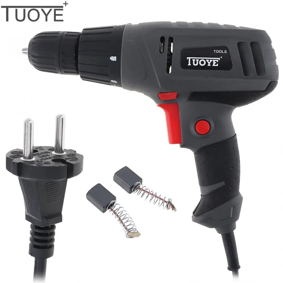 

TUOYE Multi-function AC 100 - 240V 300W Electric Drill Tool with Rotation Adjustment Switch and 2pcs Carbon Brushes