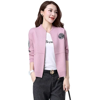 

Women Spring Autumn 2017 New Knitting Sweater Cardigans Short Sweater Coats Casual Loose Was Thin Solid Color Sweater YP0271