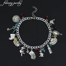 Фильм Алиса в стране чудес очаровательный браслет шляпа клоуна аксессуары для кроликов Браслет Модные ювелирные изделия для женщин Подарки