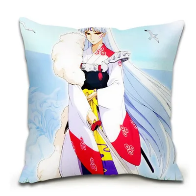 

anime Inuyasha Square pillow 40x40cm peachskin flocking sofa cushion cushion home decoration a0479