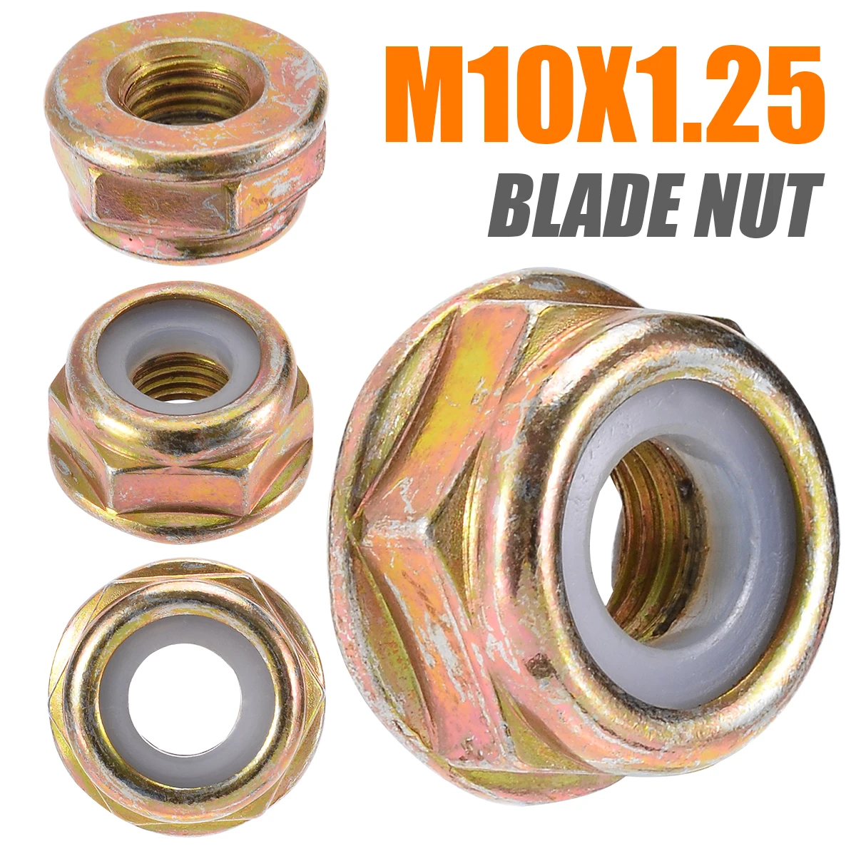 Universal M10x1.25 LH Thread Blade Nut Garden Lawn Mower Gear Head Cover Nut For Brush Cutter Strimmer Trimmer Parts