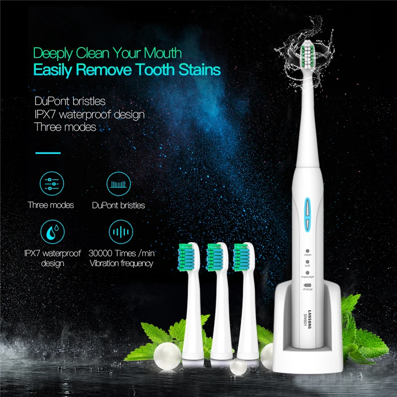 

LANSUNG 901 Electric Toothbrush Ultrasonic electric toothbrush oral hygiene sonic toothbrush electric tooth brush dental care 3