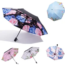 2019 New Mini Folding Umbrella Rain Women Men Black Umbrella Pocket Parasol Girls Anti-UV Waterproof Portable Travel UMBRELLA