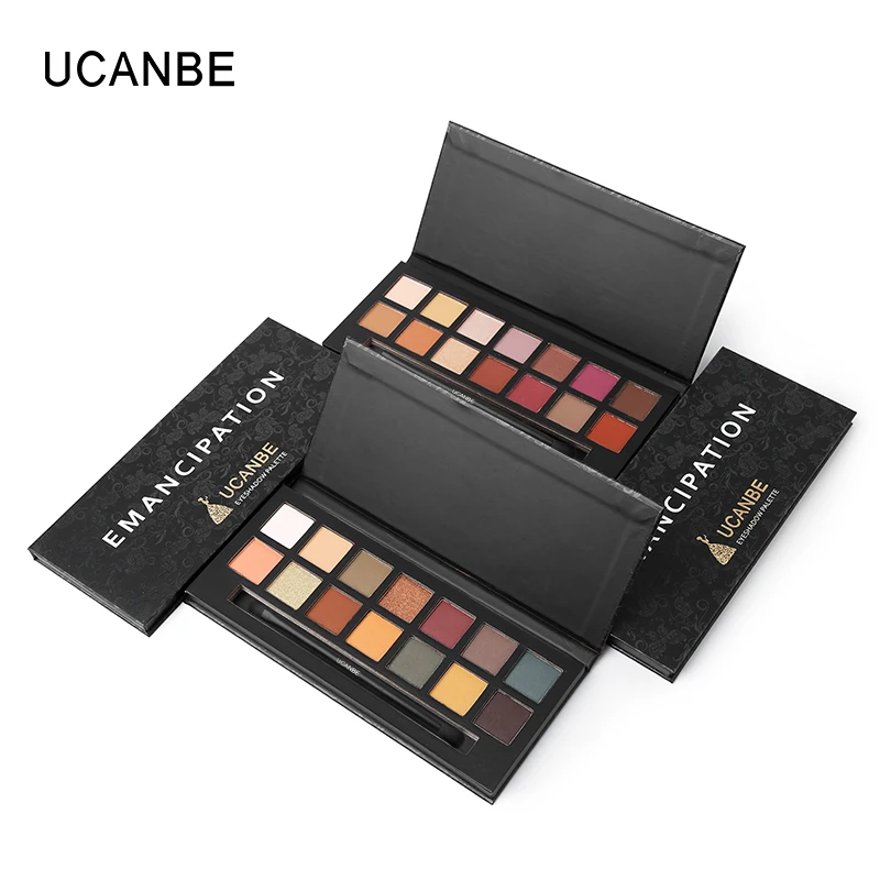 

UCANBE Brand Emancipation Eyeshadow Makeup Palette Metallic Nude Matte Shimmer Eye Shadow With Brush Waterproof Lasting Cosmetic