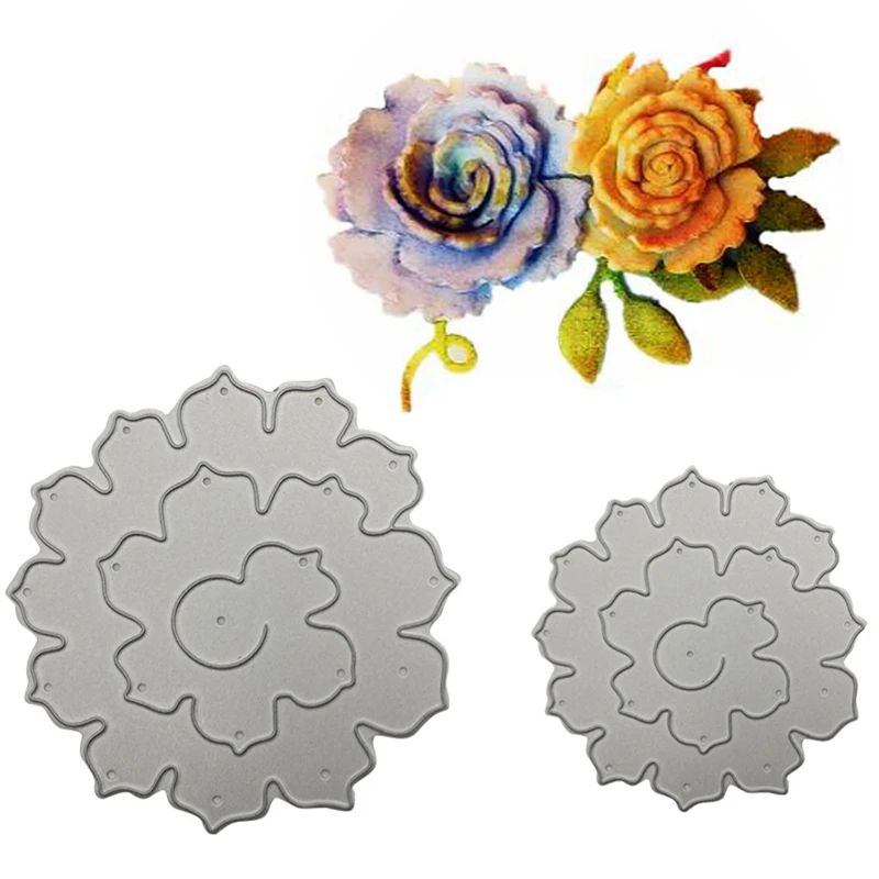 

HamyHo Metal Steel Cutting Die Flower Frame Stencil For Crafts DIY Scrapbooking Paper/photo Cards Embossing Die Cuts Template