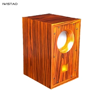 

IWISTAO HIFI Full Range Empty Speaker Enclosure Inverted 1 Pair Rosewood Veneer 3 4 4.5 inch Built-in Front Horn for AURA Unit