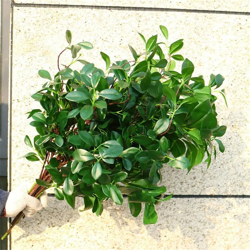 

11pcs Artificial Milan Tree Braches Silk Green Murraya Stems Greenery Plant for Decorative Artificial Greenery