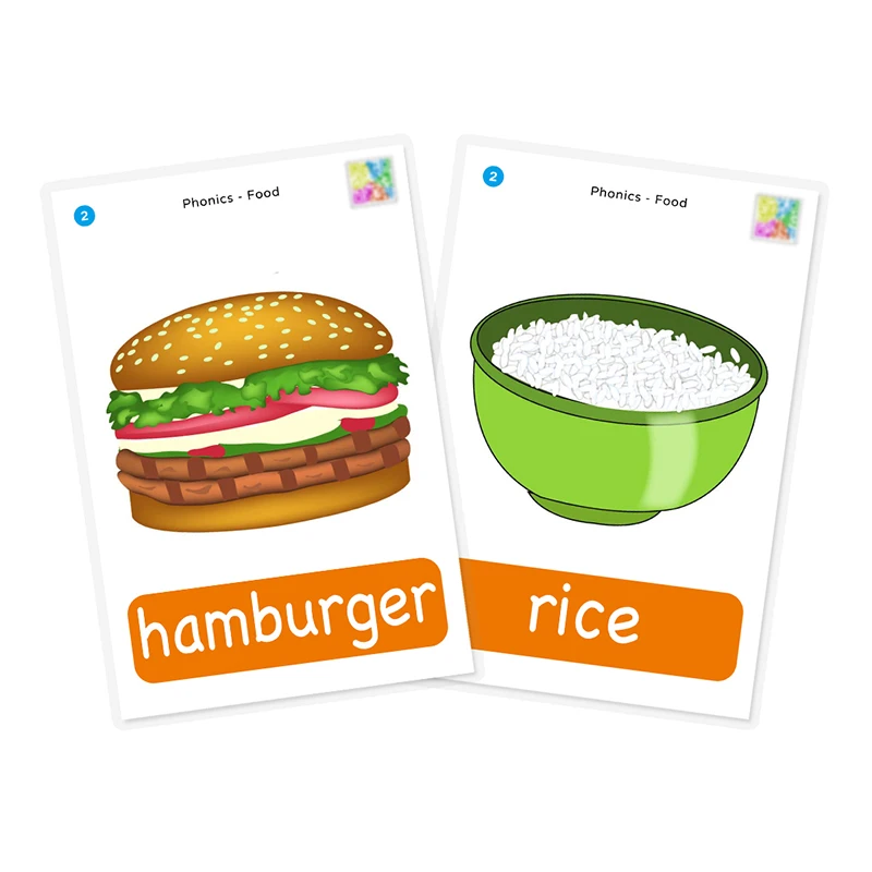 Montessori Engels Voedsel Natuur Woord Kaartspel Puzzel Kaart Baby Leren Kleuterschool Onderwijs Woord Educatief Speelgoed Voor Kinderen Aliexpress