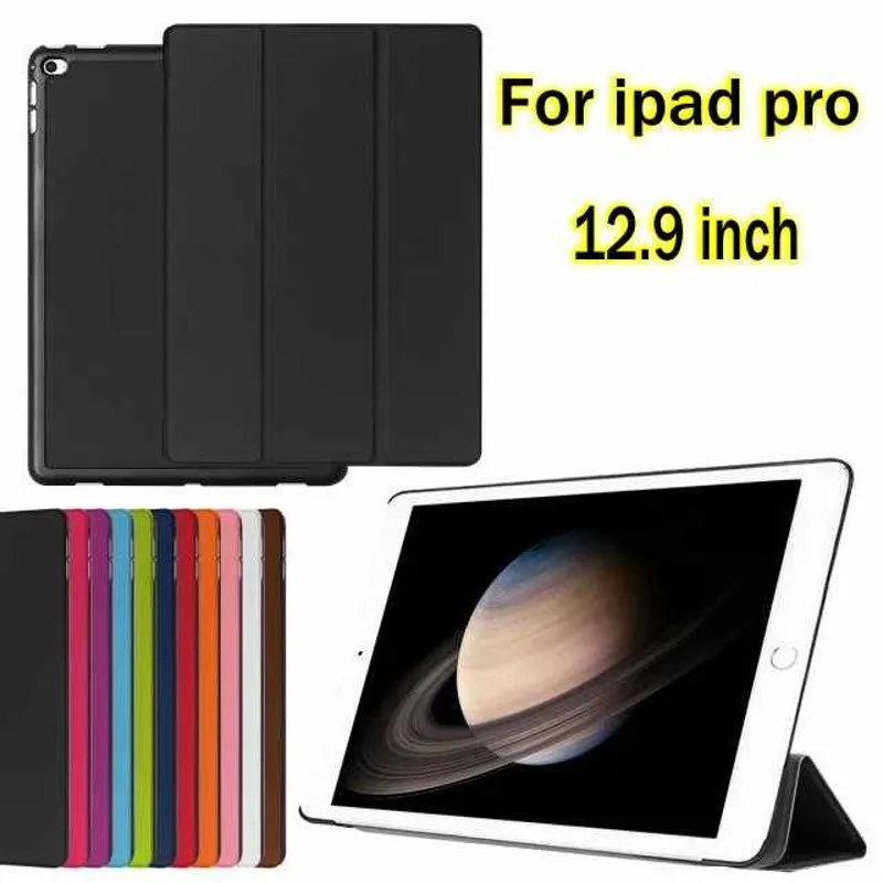 Case For Ipad Pro 12.9 2017 Cover Business 3 Folded Flip Leather Stand
