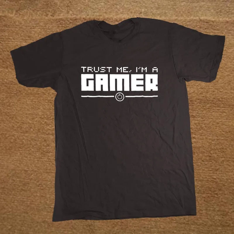 

Trust Me I'm A Gamer Gaming Cotton T Shirt Hip Hop Tops Tee Funny Casual Fitness Clothing Plus Size