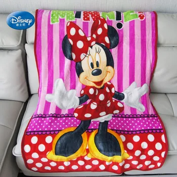 

New Arrival Summer Thin Flannel Lightweight Blanket Throw 100x140cm Minnie Mouse Disney Cartoon Blanket for Baby Girls Gift