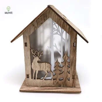 

American Christmas table light Wooden Deer table lamps for bedroom Fixture Living Room lamp wall indoor Decor lighting Luminaire