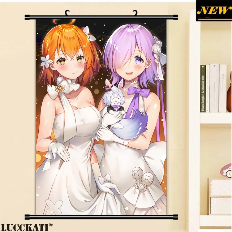 23 aozora_nan breast_hold cleavage dress fate_grand_order female_protagonist_(fate_grand_order) fou_(fate_grand_order) mash_kyrielight_