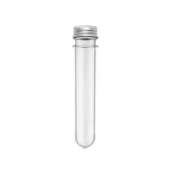 

50pcs 100ml U Shape Empty Plastic Transparent Sealing Tube Container Screw Lid Test Tube With Cap Aluminium Lab School Supplies