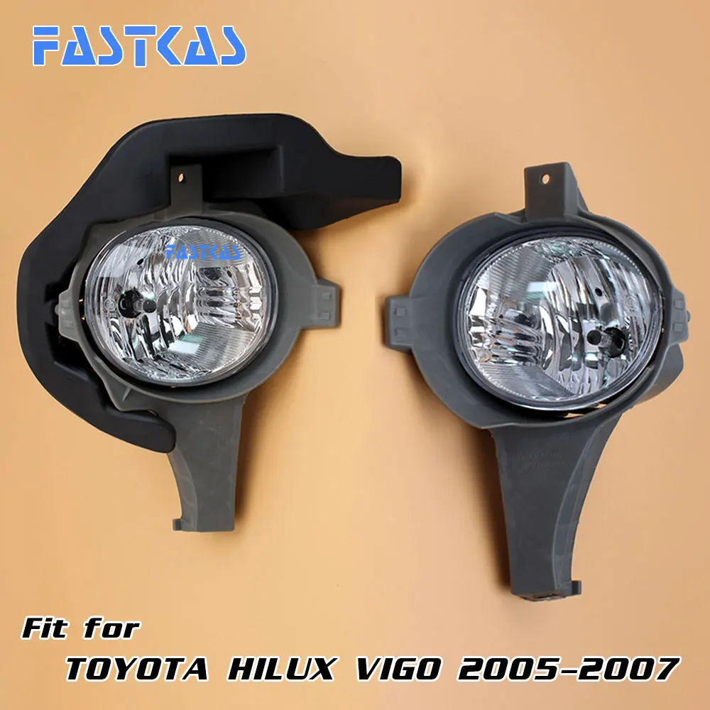 

12v Car Fog Light Assembly for Toyota Hilux Vigo 2005-2007 Front Left and Right set Fog Light Lamp with Harness Relay