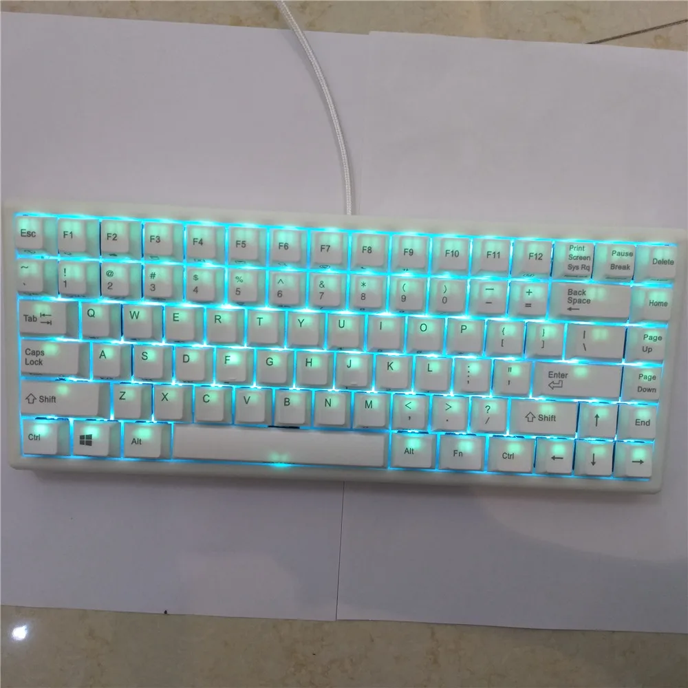 Mechanical keyboard Plum84 ice blue LED backlit game keyboard gateron mx brown compact plum 84 mini gaming keyboard PBT keycap Mechanical keyboard Plum84 ice blue LED backlit game keyboard gateron mx brown compact plum 84 mini gaming keyboard PBT keycap
