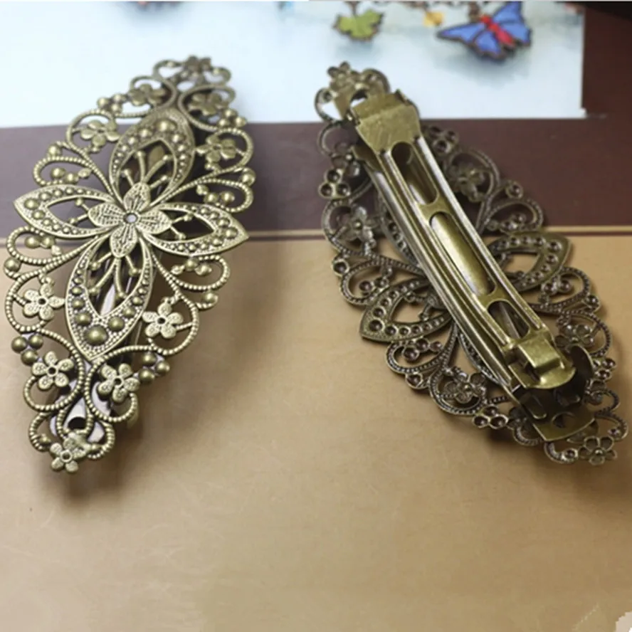 Antique bronze Hair Clips for woman French Hair Barrettes Fashion vintage Metal Hair Pins