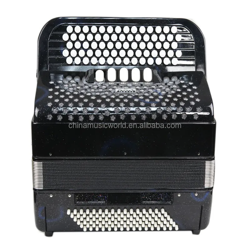 Afanti Super popular 72keys 96Bass Gloss black color  Piano Accordion AFA-49  child toy accordion